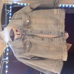 NWT  BLUE JEAN JACKET AND SHIRT